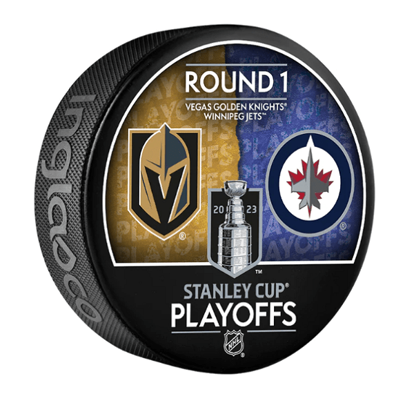 Vegas Golden Knights Hockey Pucks 2023 Stanley Cup Playoffs VGK vs. Winnipeg