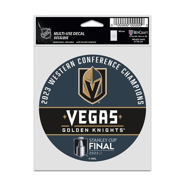 2023 Western Conference Champions Vegas Golden Knights Fan Decal, 3x5 Inch