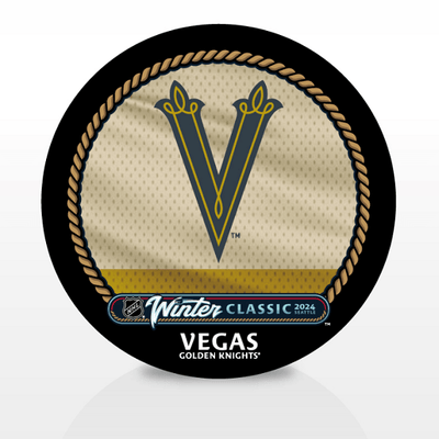 2024 NHL Winter Classic Vegas Golden Knights Jersey Hockey Puck