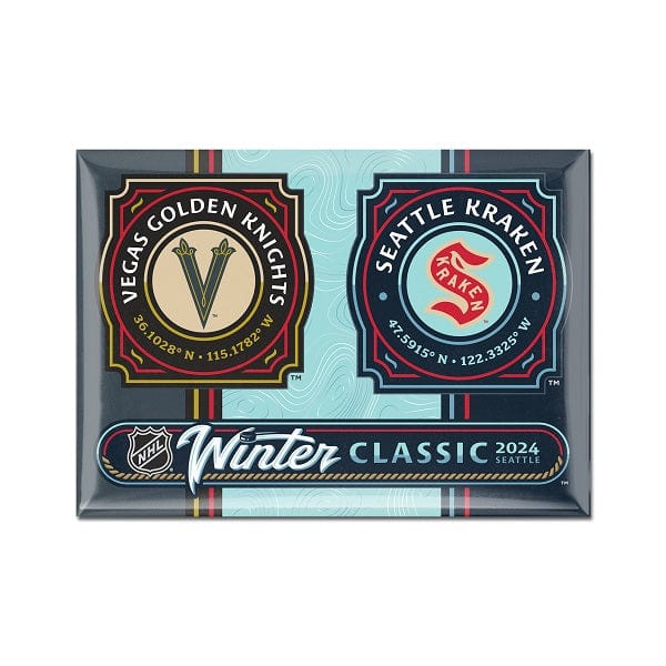 2024 NHL Winter Classic Vegas Golden Knights vs. Seattle Kraken Fridge Magnet