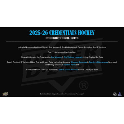 Puck Gal Card Breaks Public #217 2025-26 Credentials NEW Release 10-Box Break