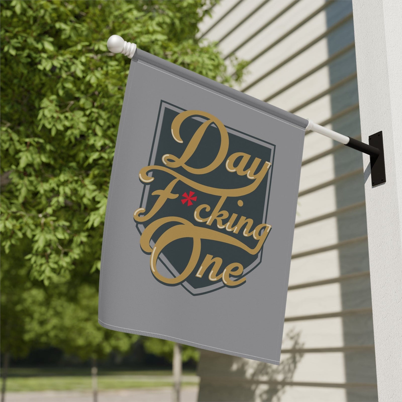 Home Decor "Day F*cking One" Vegas Golden Knights Vertical Flag, 24x32"