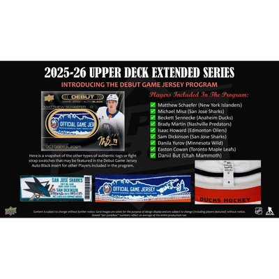 Puck Gal Card Breaks Public #223: 25/26 Extended Series Half Case Pick Your Team (6 Boxes)!