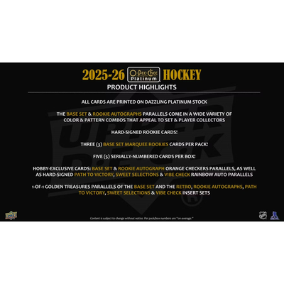 Puck Gal Card Breaks #2254: NEW 2025-26 O-Pee-Chee Platinum 4-Box Randomizer Break