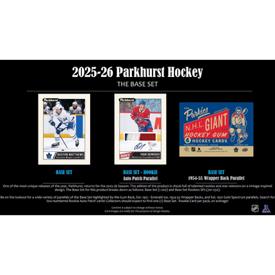 Puck Gal Card Breaks Public #232: New Release 2025-26 Parkhurst Hockey 4-Box Break