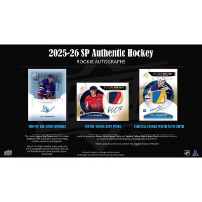 Puck Gal Card Breaks #2305: 2025-26 SP Authentic New Release 5-Box Randomizer