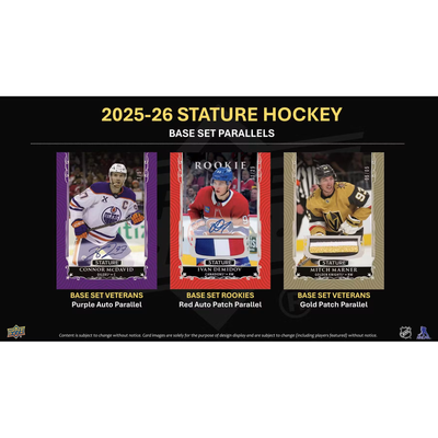 Puck Gal Card Breaks #2463: 25/26 Stature Master Case Pick Your Team!  (16 Boxes)