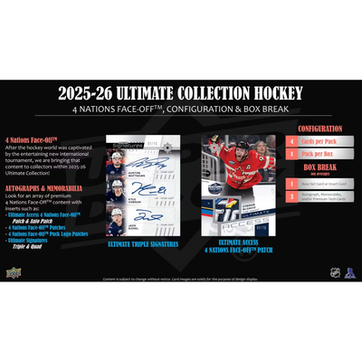 Puck Gal Card Breaks #2350: 2025-26 Ultimate Collection Master Case Pick Your Team (16 Boxes)!