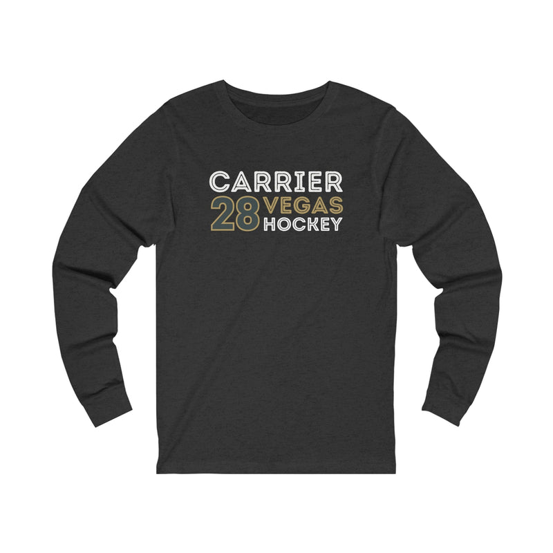 Long-sleeve William Carrier Shirt 28 Vegas Hockey Grafitti Wall Design Unisex Jersey Long Sleeve