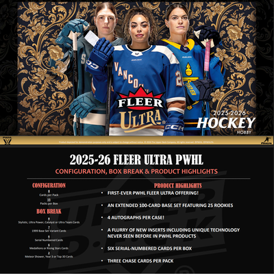 Puck Gal Card Breaks #2398: 2025-26 Fleer Ultra PWHL 4-Box:  15 Spot Pack Random Break