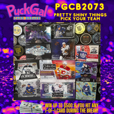 Puck Gal Card Breaks #2073: Pretty Shiny Things Pick Your Team!