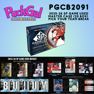 Puck Gal Card Breaks #2091: 2025-26 SP Game Used Master Case Pick Your Team!