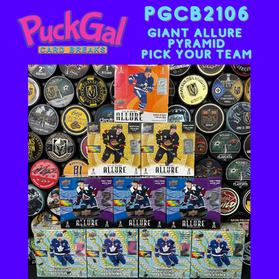 Puck Gal Card Breaks #2106 Giant Allure Pyramid Pick Your Team!