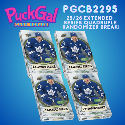 Puck Gal Card Breaks #2295:  2025-26 Extended Series Quad Randomizer Break