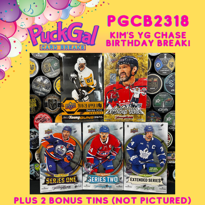 Puck Gal Card Breaks #2318: Kim's Young Guns Chase Birthday Break!