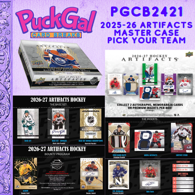 Puck Gal Card Breaks #2421: 26/27 Artifacts Master Case Pick Your Team!