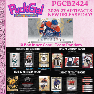 Puck Gal Card Breaks #2424: 2026-27 Artifacts New Release Inner Case Break