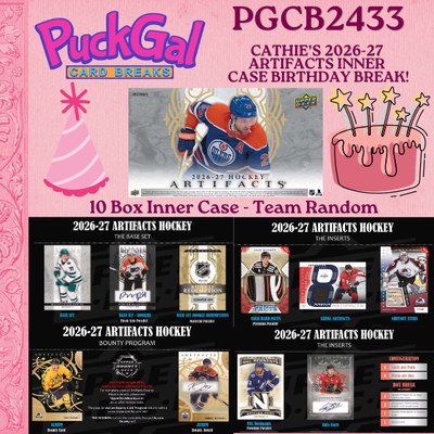 Puck Gal Card Breaks #2433: Cathie's Artifacts Inner Case Birthday Break