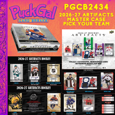 Puck Gal Card Breaks #2434: 26/27 Artifacts Master Case Pick Your Team!