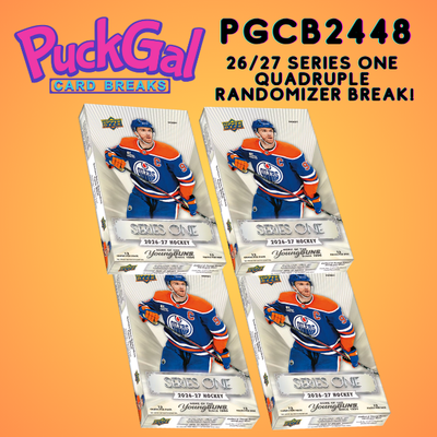 Puck Gal Card Breaks #2448: NEW RELEASE 2026-27 Series One Hockey Quadruple Randomizer