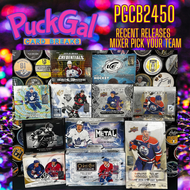 Puck Gal Card Breaks #2450: Recent Releases Mixer Pick Your Team!