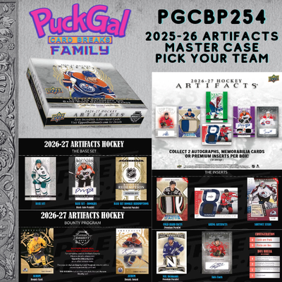 Puck Gal Card Breaks Public #254: 26/27 Artifacts Master Case Pick Your Team!