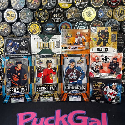 Puck Gal Card Breaks #2098: February Favorites Series - Leevi Merilainen Chase Break!