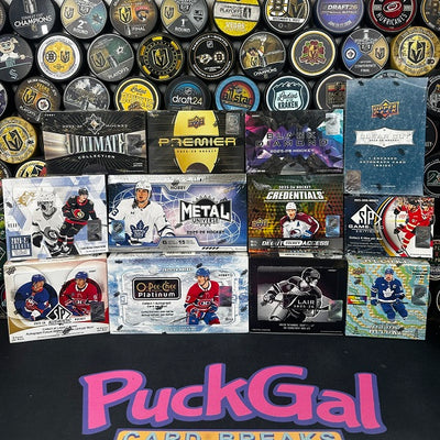 Puck Gal Card Breaks Public #253: 25/26 Season Releases Mixer Pick Your Team!