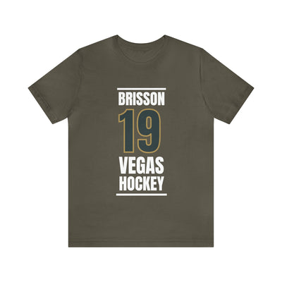 T-Shirt Brisson 19 Vegas Hockey Steel Gray Vertical Design Unisex T-Shirt
