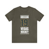 T-Shirt Brisson 19 Vegas Hockey Steel Gray Vertical Design Unisex T-Shirt