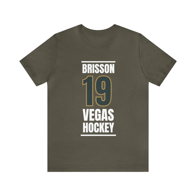 T-Shirt Brisson 19 Vegas Hockey Steel Gray Vertical Design Unisex T-Shirt