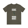 T-Shirt Eichel 9 Vegas Hockey Steel Gray Vertical Design Unisex T-Shirt