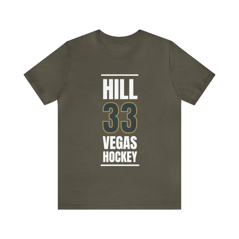 T-Shirt Hill 33 Vegas Hockey Steel Gray Vertical Design Unisex T-Shirt