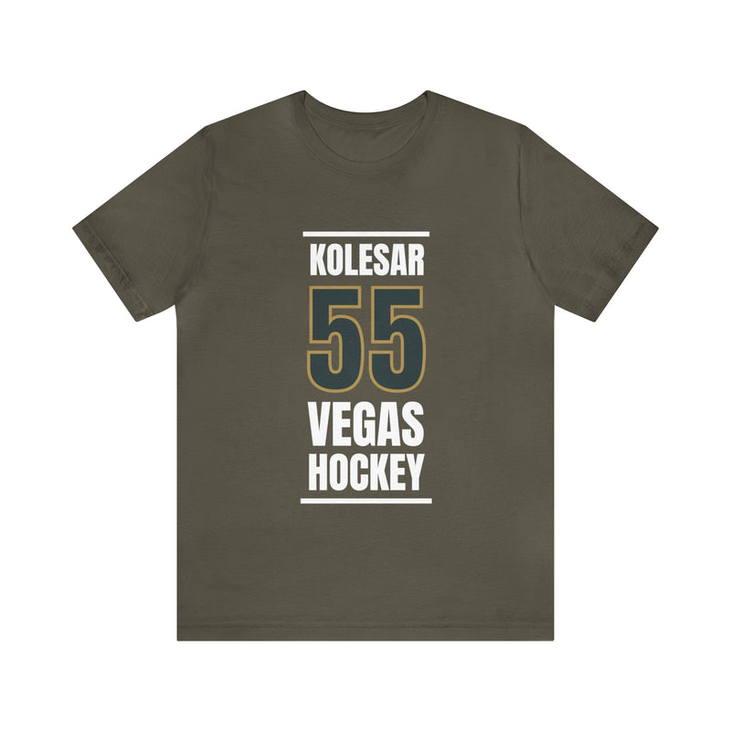 T-Shirt Kolesar 55 Vegas Hockey Steel Gray Vertical Design Unisex T-Shirt