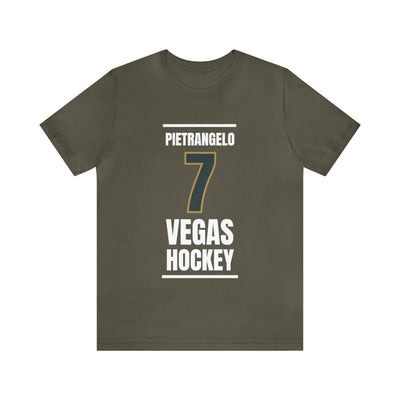 T-Shirt Pietrangelo 7 Vegas Hockey Steel Gray Vertical Design Unisex T-Shirt