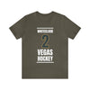T-Shirt Whitecloud 2 Vegas Hockey Steel Gray Vertical Design Unisex T-Shirt