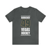 T-Shirt Barbashev 49 Vegas Hockey Steel Gray Vertical Design Unisex T-Shirt