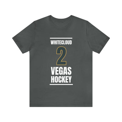 T-Shirt Whitecloud 2 Vegas Hockey Steel Gray Vertical Design Unisex T-Shirt