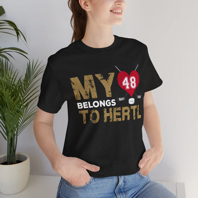 T-Shirt My Heart Belongs to Hertl Unisex Jersey Short Sleeve Tee