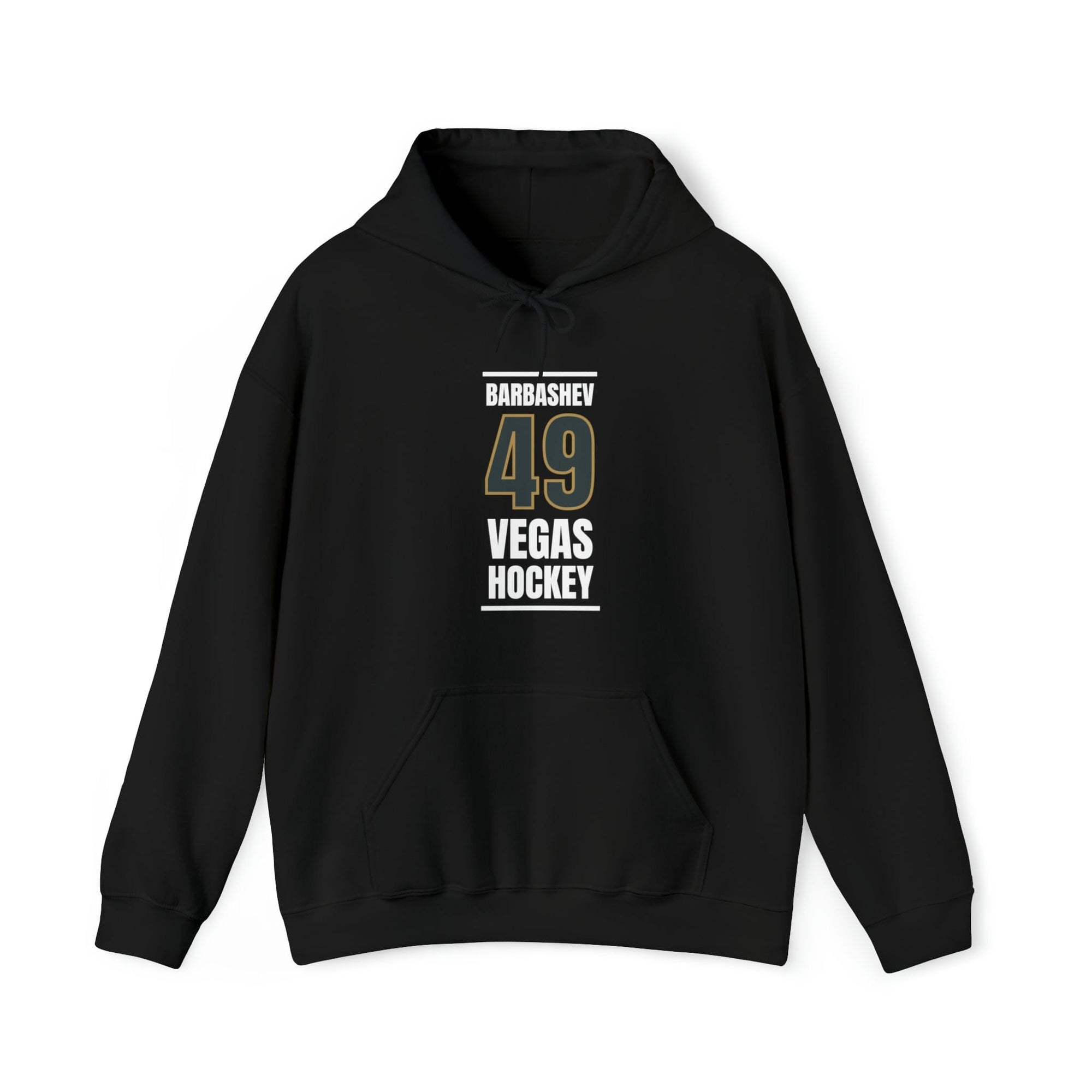 Hoodie Barbashev 49 Vegas Hockey Steel Gray Vertical Design Unisex Hooded Sweatshirt