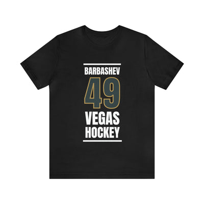 T-Shirt Barbashev 49 Vegas Hockey Steel Gray Vertical Design Unisex T-Shirt