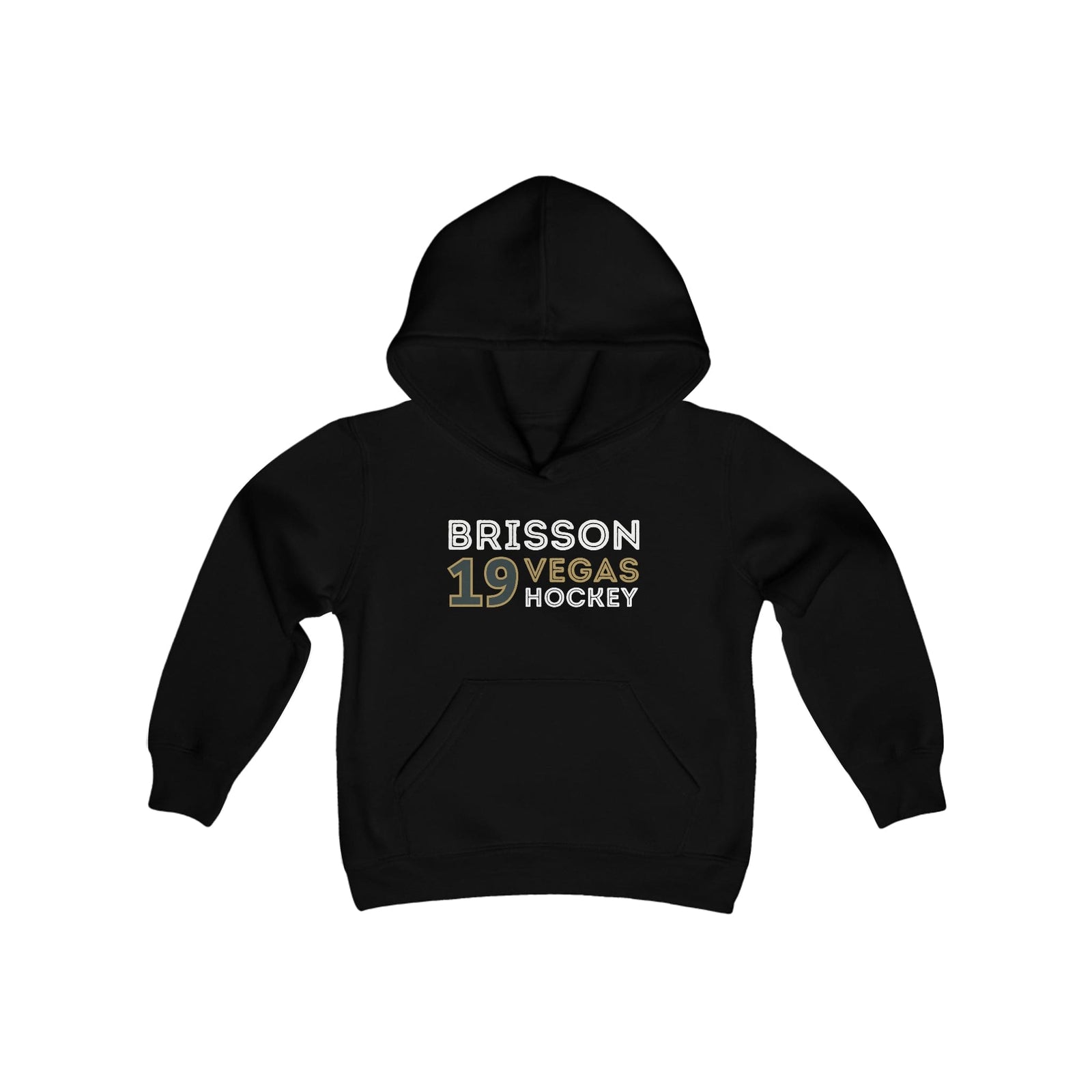 Kids clothes Brisson 19 Vegas Hockey Grafitti Wall Design Youth Hooded Sweatshirt