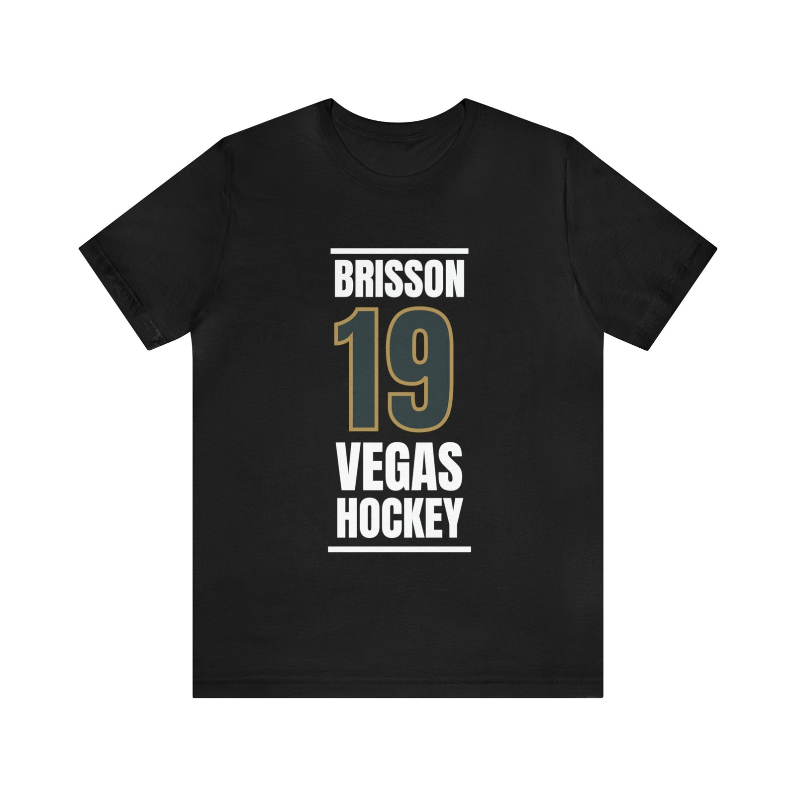 T-Shirt Brisson 19 Vegas Hockey Steel Gray Vertical Design Unisex T-Shirt