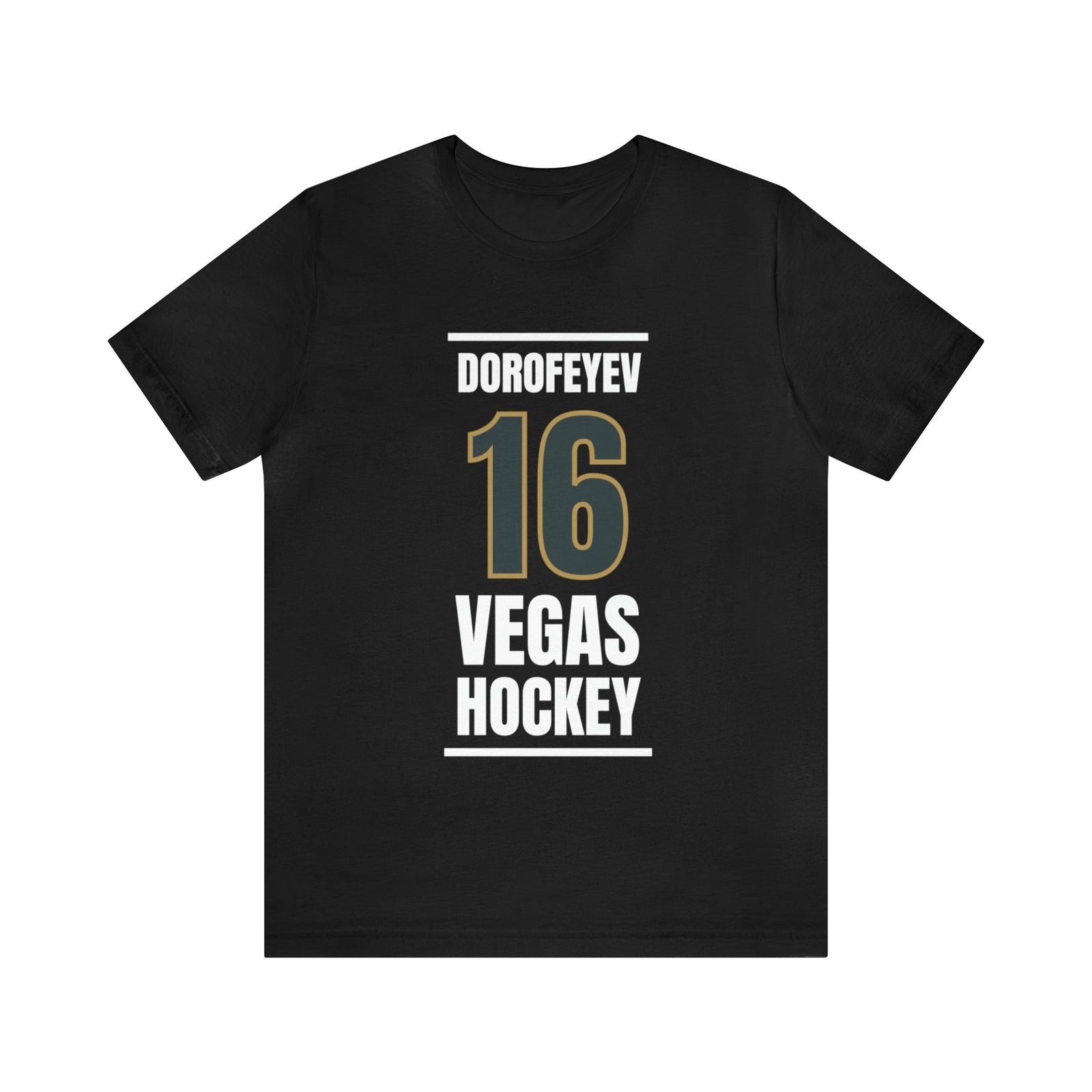 T-Shirt Dorofeyev 16 Vegas Hockey Steel Gray Vertical Design Unisex T-Shirt