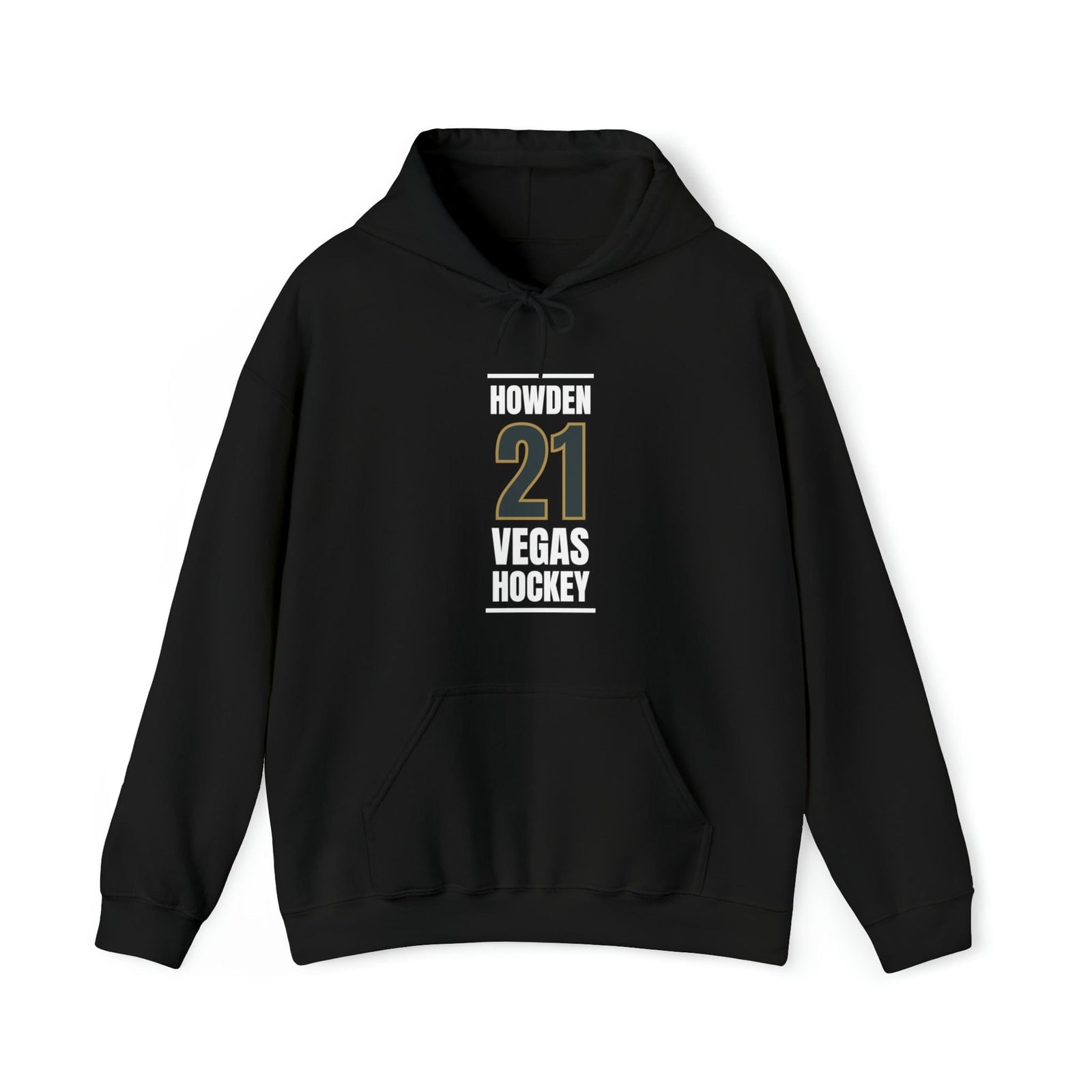 Hoodie Howden 21 Vegas Hockey Steel Gray Vertical Design Unisex Hooded Sweatshirt