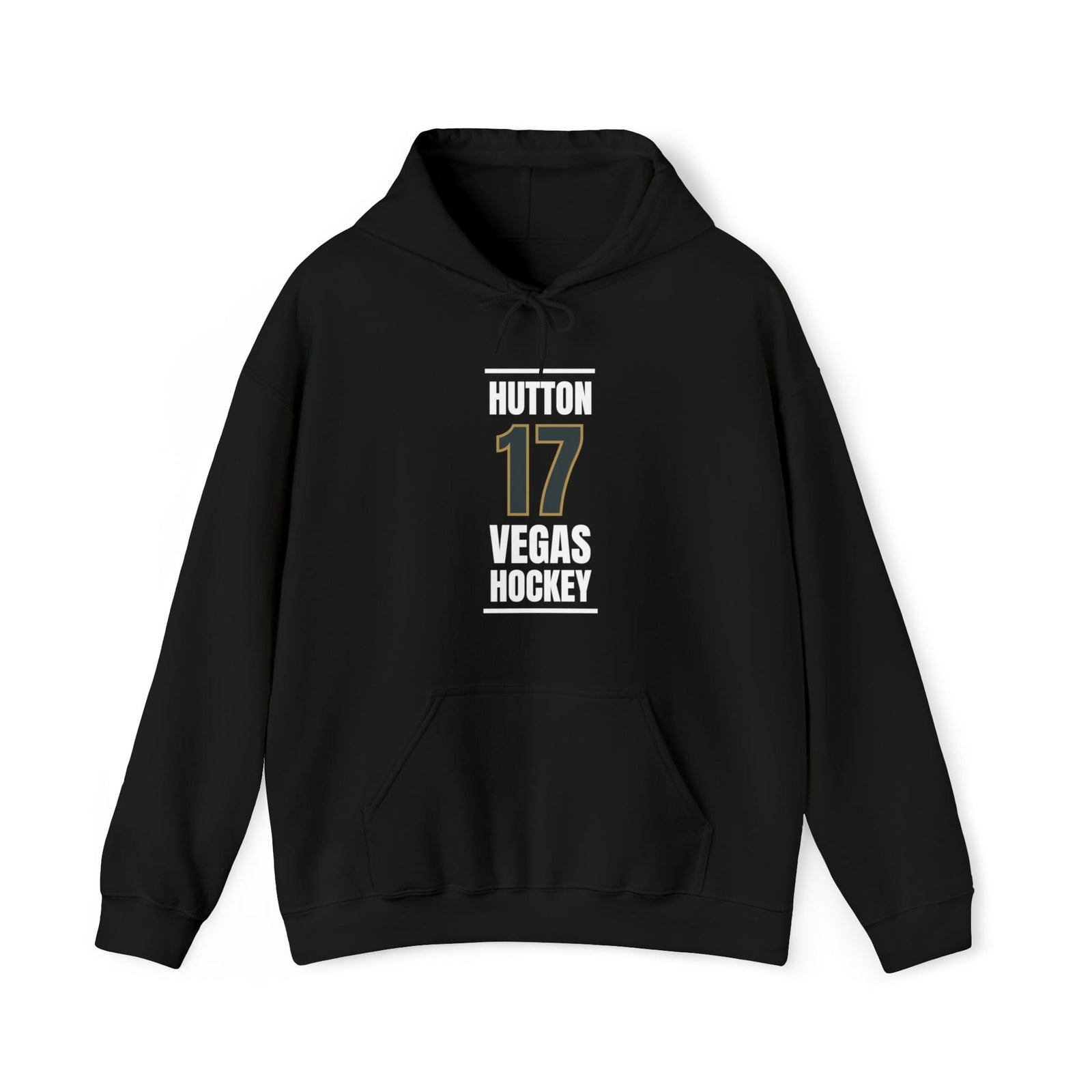 Hoodie Hutton 17 Vegas Hockey Steel Gray Vertical Design Unisex Hooded Sweatshirt
