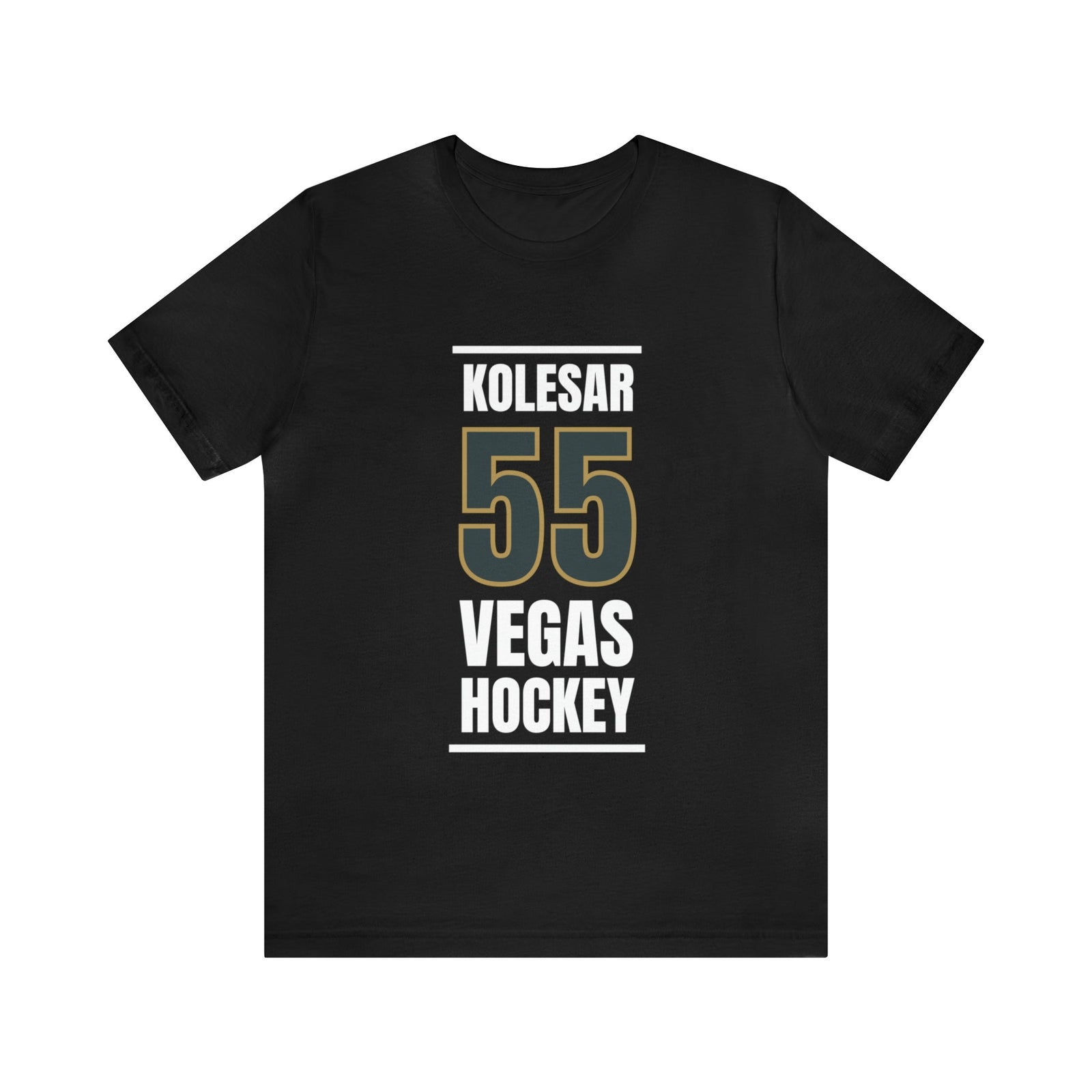 T-Shirt Kolesar 55 Vegas Hockey Steel Gray Vertical Design Unisex T-Shirt