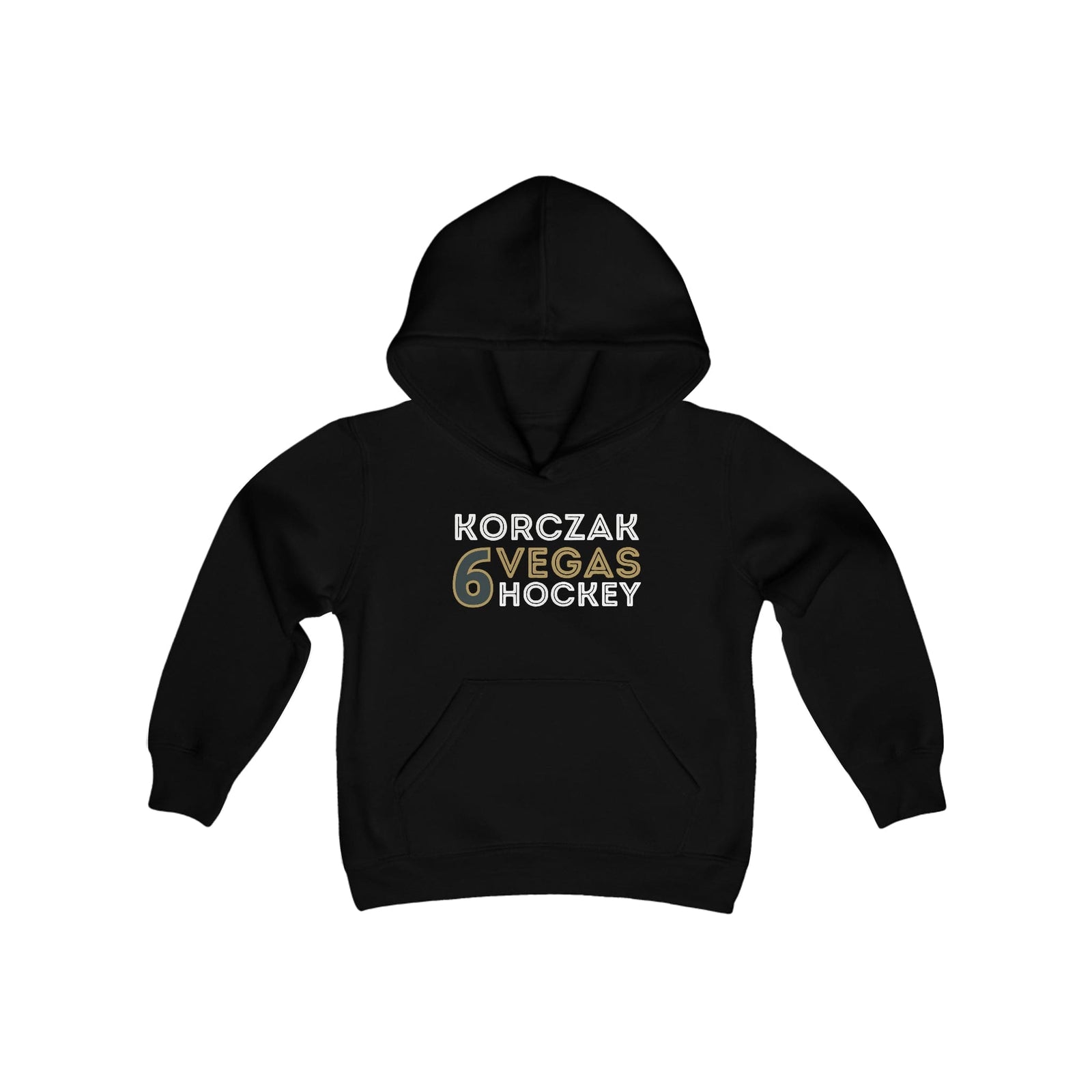 Kids clothes Korczak 6 Vegas Hockey Grafitti Wall Design Youth Hooded Sweatshirt