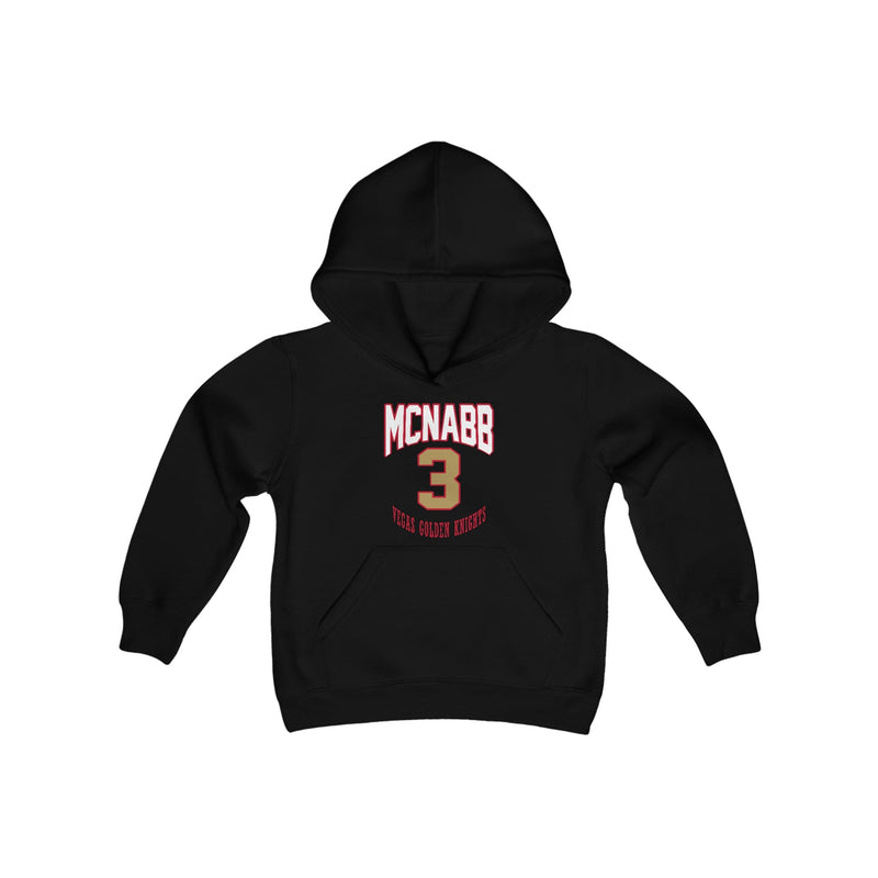 Kids clothes McNabb 3 Vegas Golden Knights Retro Youth Hooded Sweatshirt