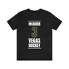 T-Shirt McNabb 3 Vegas Hockey Steel Gray Vertical Design Unisex T-Shirt